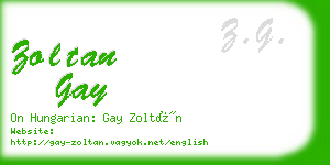 zoltan gay business card